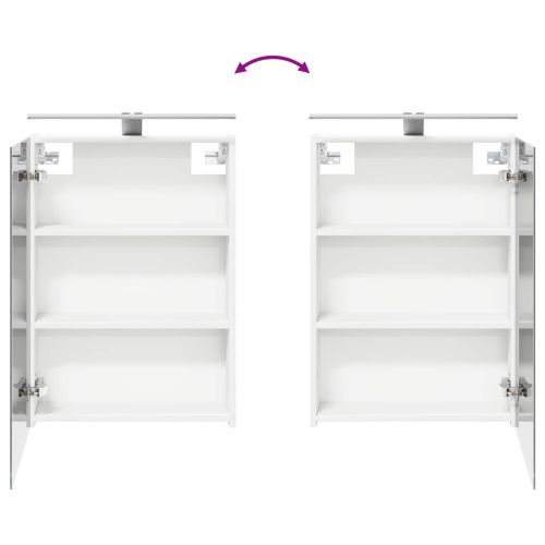 Комплект шкафове за баня с рафт 3 pcs 130 x 14,5 x 70 см