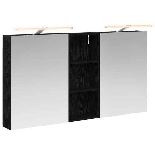 Комплект шкафове за баня с рафт 3 pcs 130 x 14,5 x 70 см