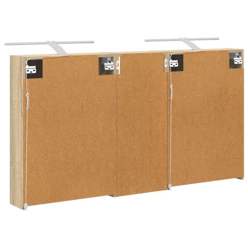 Комплект шкафове за баня с рафт 3 pcs 130 x 14,5 x 70 см