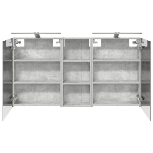 Комплект шкафове за баня с рафт 3 pcs 130 x 14,5 x 70 см