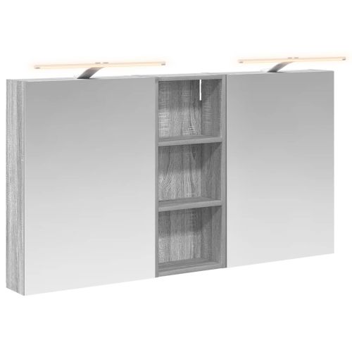 Комплект шкафове за баня с рафт 3 pcs 130 x 14,5 x 70 см