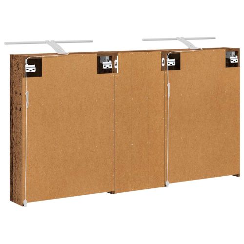 Комплект шкафове за баня с рафт 3 pcs 130 x 14,5 x 70 см