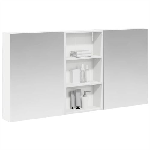 Комплект шкафове за баня с рафт 3 pcs 140 x 14,5 x 70 см