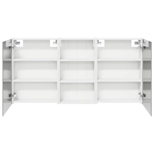 Комплект шкафове за баня с рафт 3 pcs 140 x 14,5 x 70 см