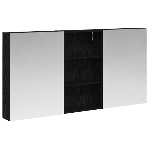 Комплект шкафове за баня с рафт 3 pcs 140 x 14,5 x 70 см