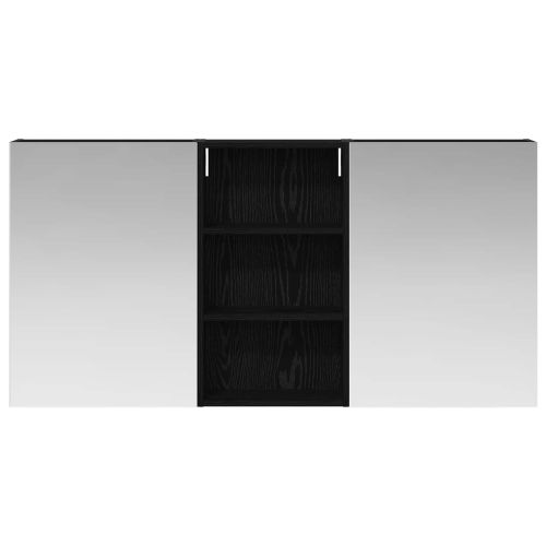 Комплект шкафове за баня с рафт 3 pcs 140 x 14,5 x 70 см