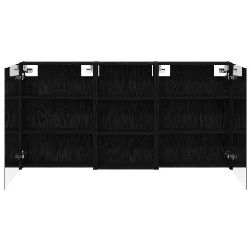 Комплект шкафове за баня с рафт 3 pcs 140 x 14,5 x 70 см