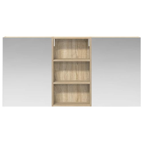 Комплект шкафове за баня с рафт 3 pcs 140 x 14,5 x 70 см