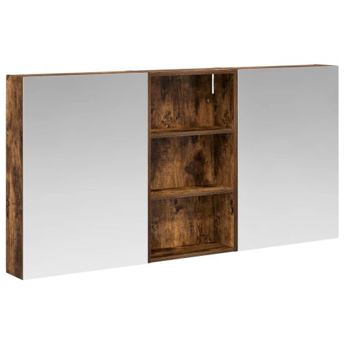 Комплект шкафове за баня с рафт 3 pcs 140 x 14,5 x 70 см