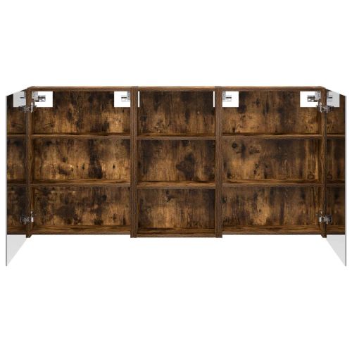 Комплект шкафове за баня с рафт 3 pcs 140 x 14,5 x 70 см