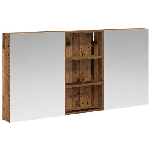 Комплект шкафове за баня с рафт 3 pcs 140 x 14,5 x 70 см