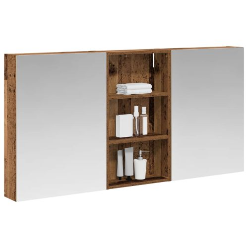 Комплект шкафове за баня с рафт 3 pcs 140 x 14,5 x 70 см