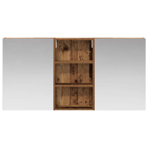 Комплект шкафове за баня с рафт 3 pcs 140 x 14,5 x 70 см