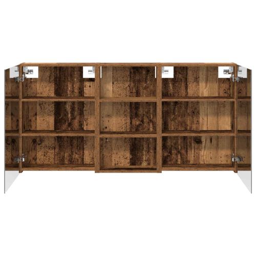 Комплект шкафове за баня с рафт 3 pcs 140 x 14,5 x 70 см