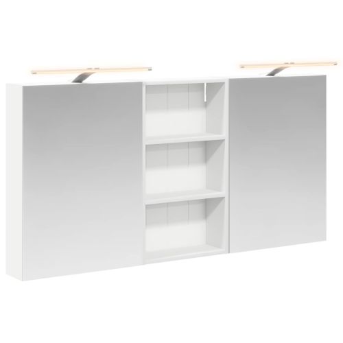 Комплект шкафове за баня с рафт 3 pcs 140 x 14,5 x 70 см