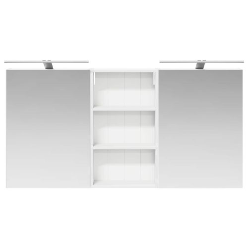 Комплект шкафове за баня с рафт 3 pcs 140 x 14,5 x 70 см