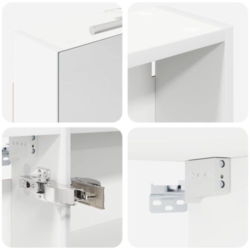 Комплект шкафове за баня с рафт 3 pcs 140 x 14,5 x 70 см