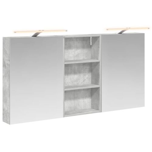 Комплект шкафове за баня с рафт 3 pcs 140 x 14,5 x 70 см