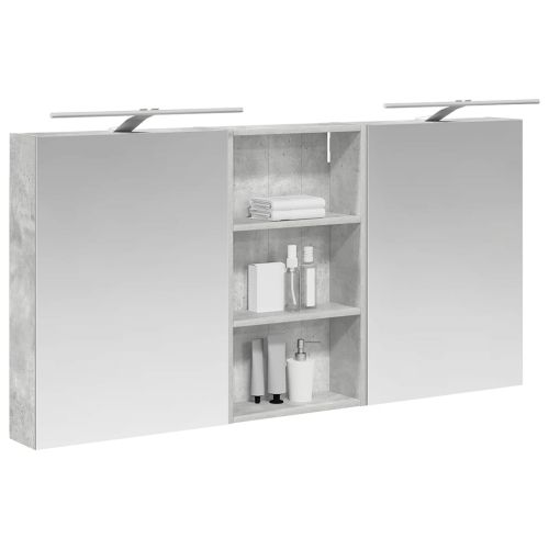 Комплект шкафове за баня с рафт 3 pcs 140 x 14,5 x 70 см