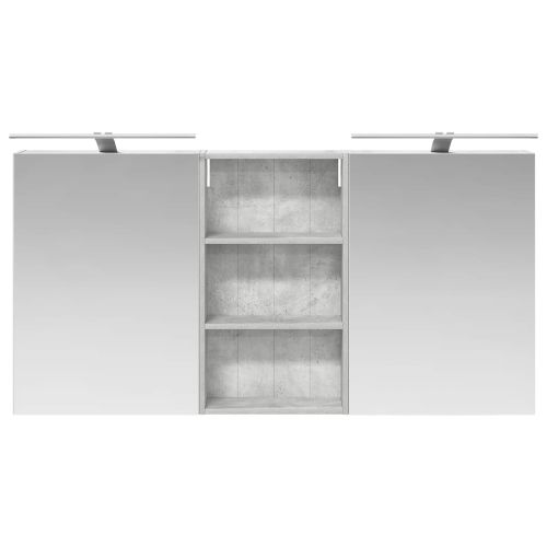 Комплект шкафове за баня с рафт 3 pcs 140 x 14,5 x 70 см