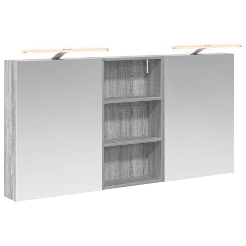 Комплект шкафове за баня с рафт 3 pcs 140 x 14,5 x 70 см