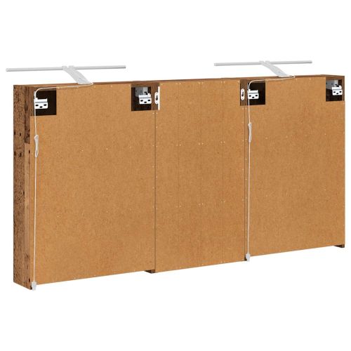 Комплект шкафове за баня с рафт 3 pcs 140 x 14,5 x 70 см