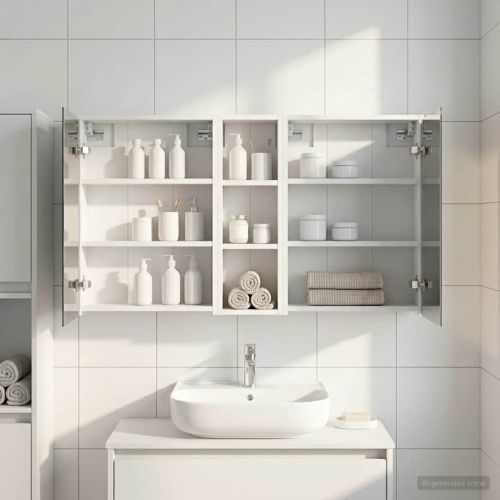 Комплект шкафове за баня 3 pcs 106 x 16 x 62,5 см