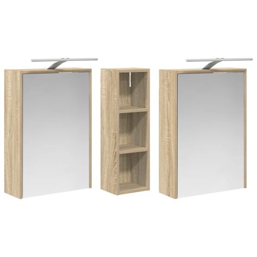 Комплект шкафове за баня 3 pcs 106 x 16 x 62,5 см