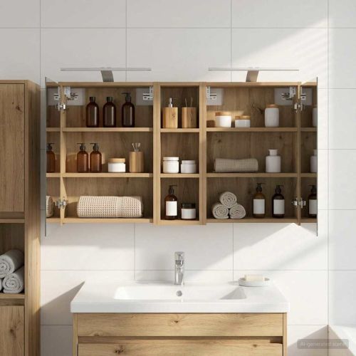 Комплект шкафове за баня 3 pcs 106 x 16 x 62,5 см