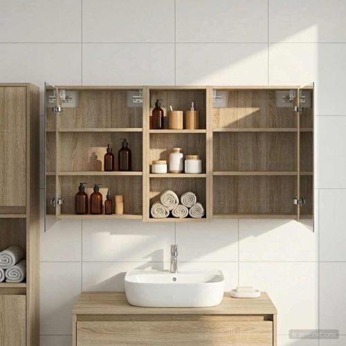 Комплект шкафове за баня 3 pcs 116 x 16 x 62,5 см