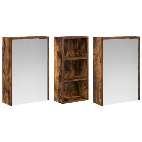 Комплект шкафове за баня 3 pcs 116 x 16 x 62,5 см