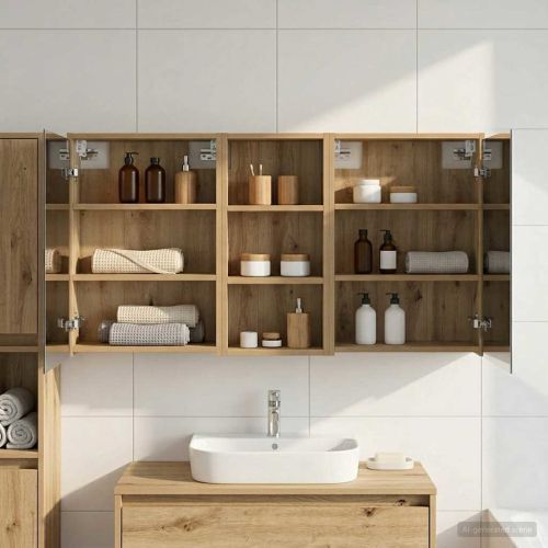 Комплект шкафове за баня 3 pcs 116 x 16 x 62,5 см