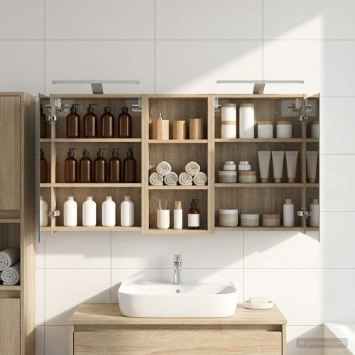 Комплект шкафове за баня 3 pcs 116 x 16 x 62,5 см