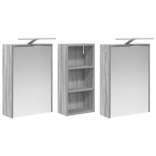 Комплект шкафове за баня 3 pcs 116 x 16 x 62,5 см