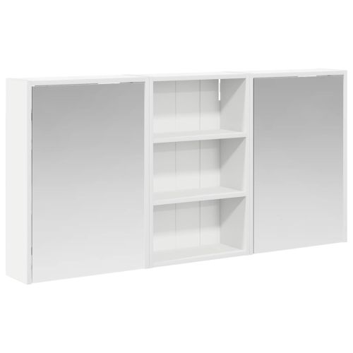 Комплект шкафове за баня с рафт 3 pcs 126 x 16 x 62.5 см