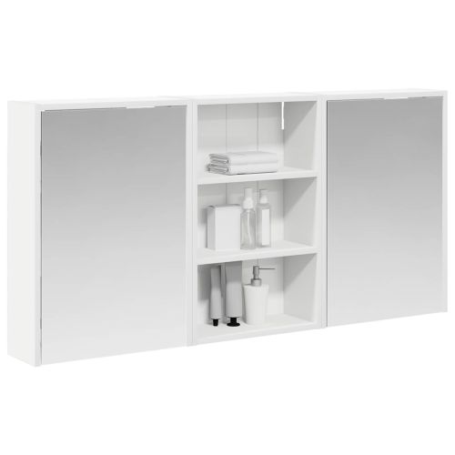 Комплект шкафове за баня с рафт 3 pcs 126 x 16 x 62.5 см