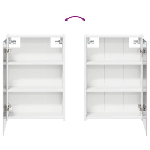 Комплект шкафове за баня с рафт 3 pcs 126 x 16 x 62.5 см