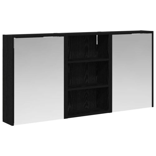 Комплект шкафове за баня с рафт 3 pcs 126 x 16 x 62.5 см