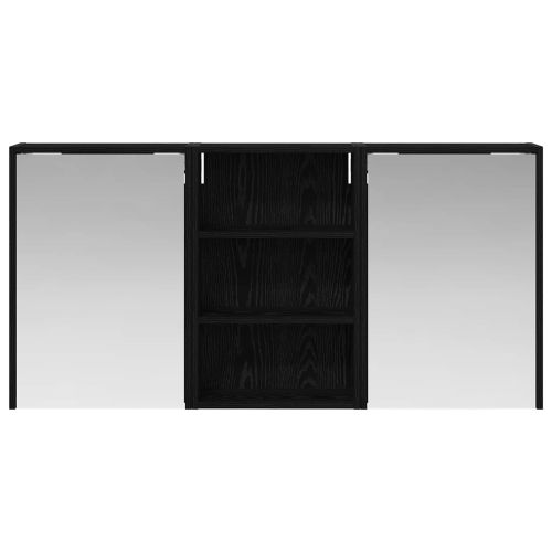 Комплект шкафове за баня с рафт 3 pcs 126 x 16 x 62.5 см