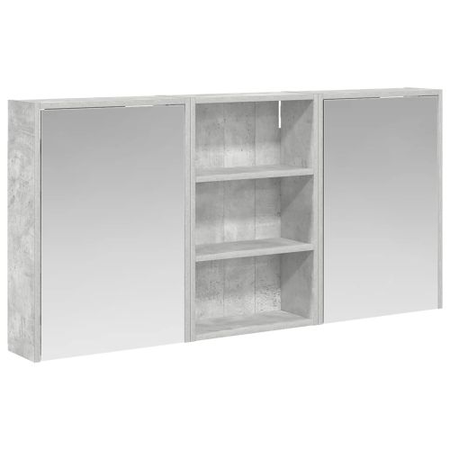 Комплект шкафове за баня с рафт 3 pcs 126 x 16 x 62.5 см