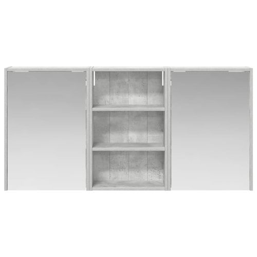 Комплект шкафове за баня с рафт 3 pcs 126 x 16 x 62.5 см