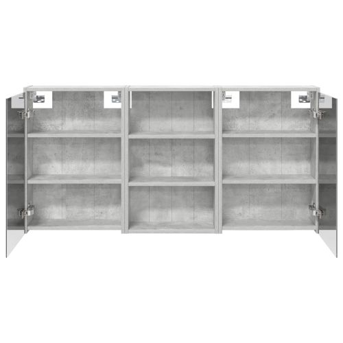 Комплект шкафове за баня с рафт 3 pcs 126 x 16 x 62.5 см