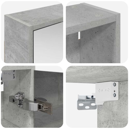 Комплект шкафове за баня с рафт 3 pcs 126 x 16 x 62.5 см