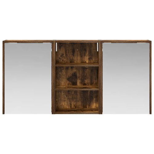 Комплект шкафове за баня с рафт 3 pcs 126 x 16 x 62.5 см