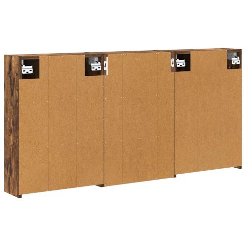 Комплект шкафове за баня с рафт 3 pcs 126 x 16 x 62.5 см