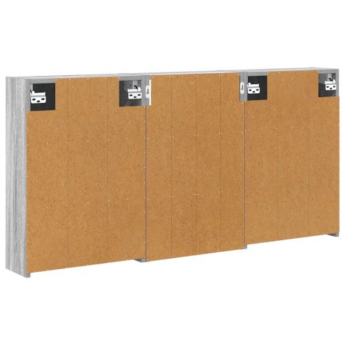 Комплект шкафове за баня с рафт 3 pcs 126 x 16 x 62.5 см