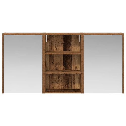 Комплект шкафове за баня с рафт 3 pcs 126 x 16 x 62.5 см