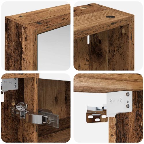 Комплект шкафове за баня с рафт 3 pcs 126 x 16 x 62.5 см