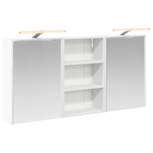 Комплект шкафове за баня с рафт 3 pcs 126 x 16 x 62.5 см