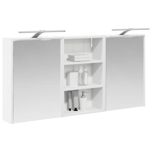 Комплект шкафове за баня с рафт 3 pcs 126 x 16 x 62.5 см